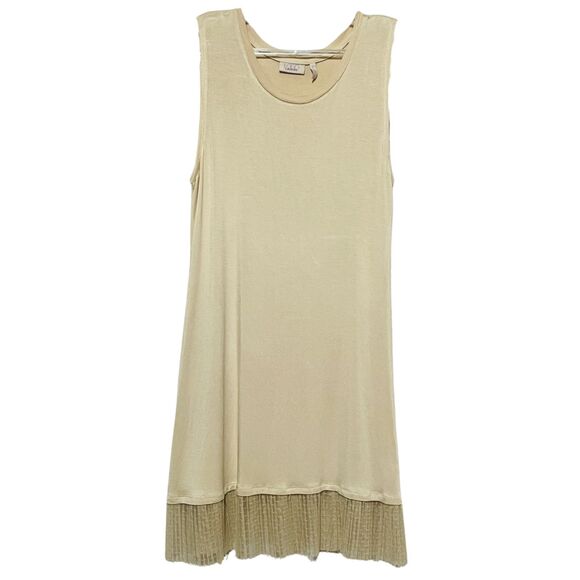 2 Coquette Extra Long Knit Tank Top Shirt Dress Lace Extender Small LOGO Layers - Picture 3 of 15